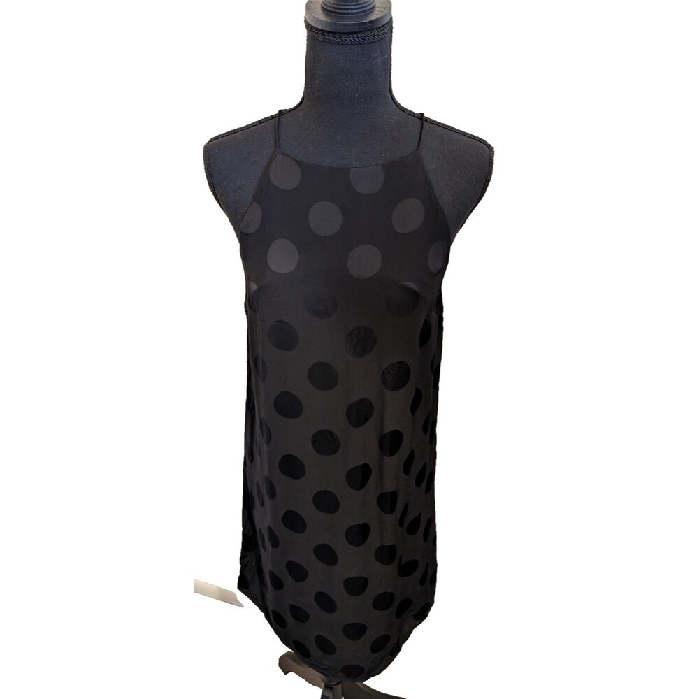 Cooper St Bright Eyed Shift Mini Dress Black Polka Dot Size US 4